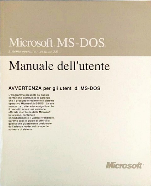 Microsoft MS-DOS Manuale dell'utente