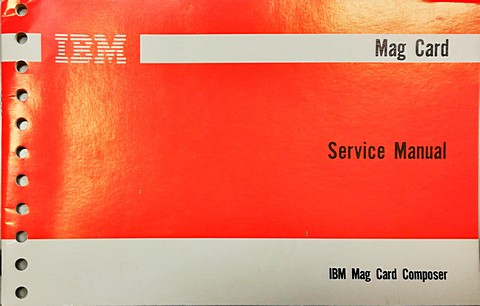 IBM Mag card service manual