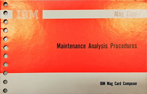 IBM Mag card maintenance analysis procedures