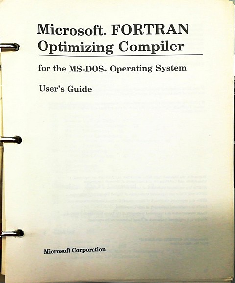 Microsoft Fortran optimizing compiler