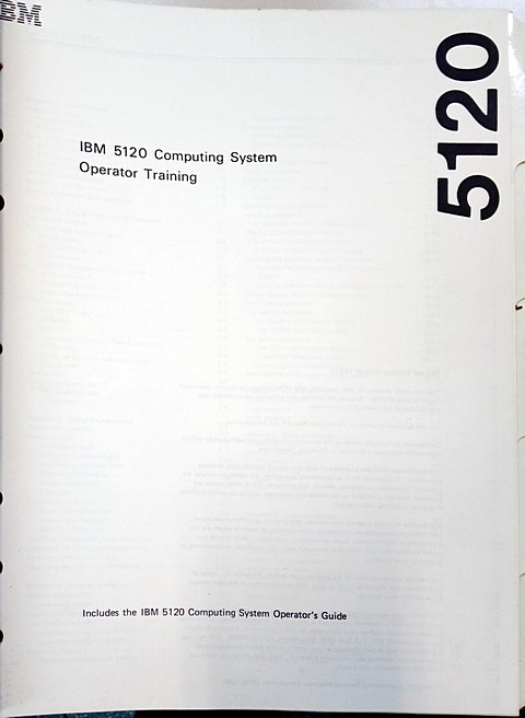 ibm 5120 computing system operator training