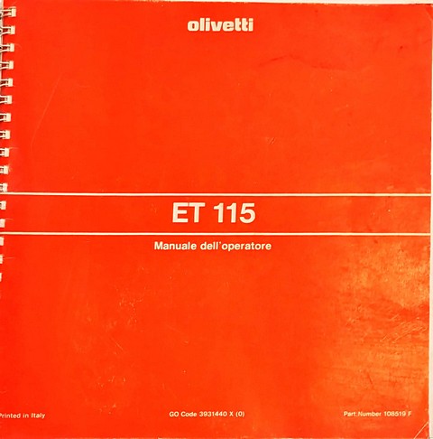 Olivetti macchina da scrivere ET 115