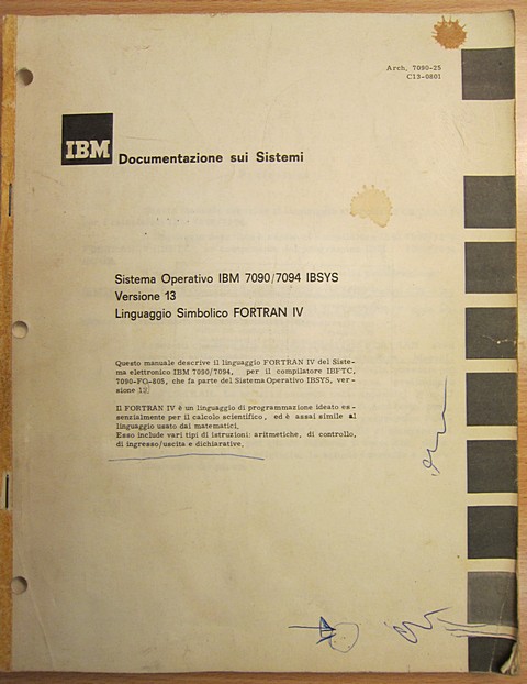 IBM 7090 / 7094 versione 13 FORTRAN IV