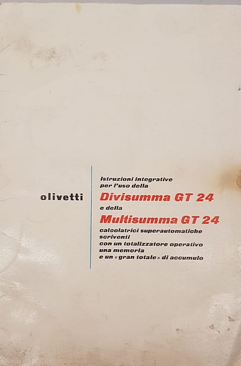Olivetti Divi/Multi GT24 istruzioni per l'uso