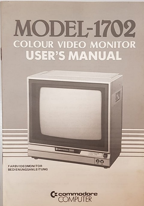 Commodore Monitor 1702 User Manual