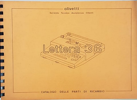 Olivetti lettera 36 catalogo pezzi ricambio