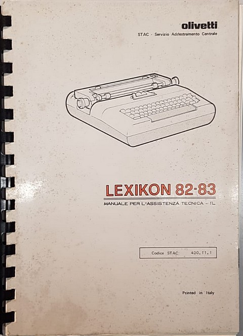 Olivetti Lexikon 82-83 manuale assitenza tecnica