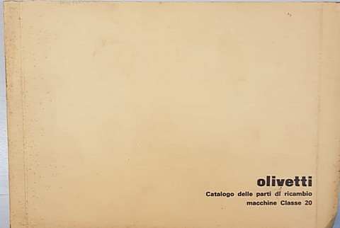 Olivetti catalogo parti ricambio macchine classe 20