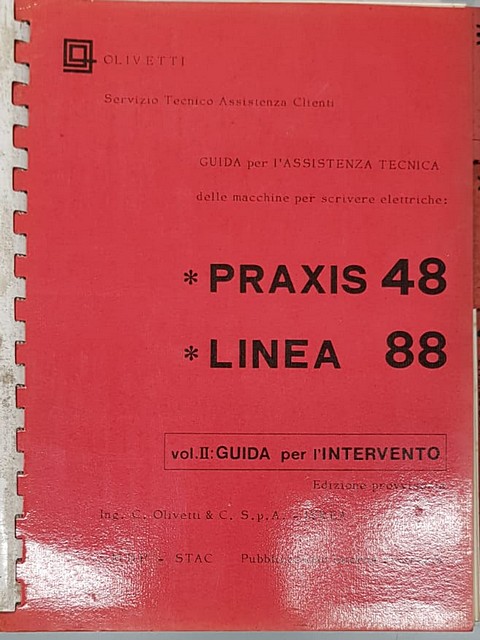 Olivetti Linea 88 e Praxis 48, guida assistenza tecnica
