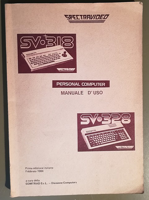 manuale d'uso spectravideo sv-318 sv-328