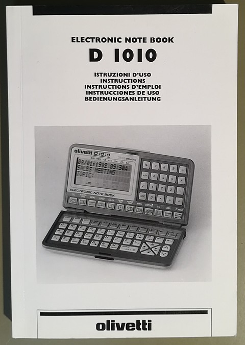Electronic note book olivetti d 1010