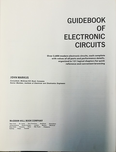 Guidebook of electronic circuits
