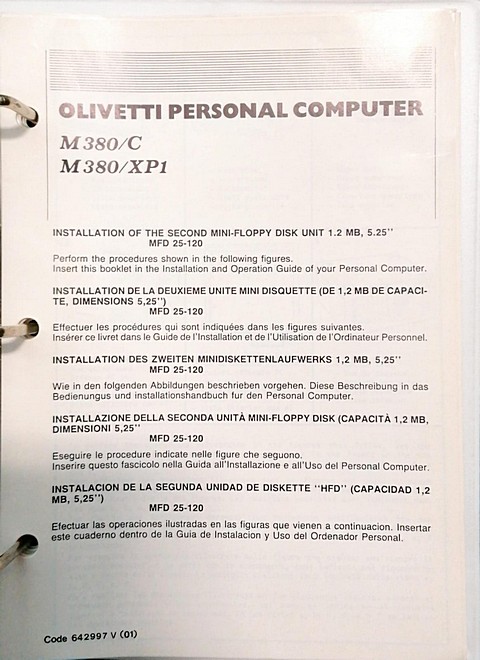 Manuali e software vari Olivetti
